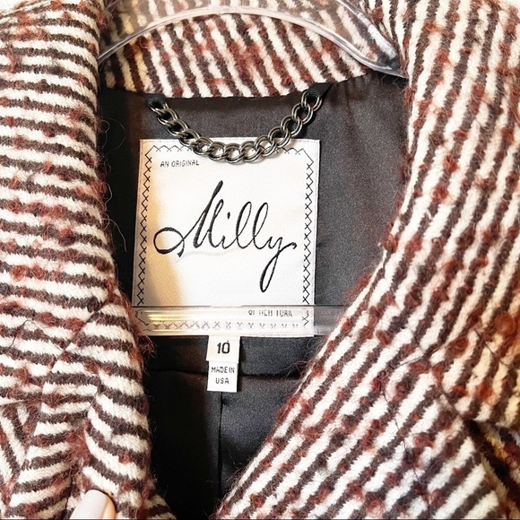 Milly Red and White Pea Coat - Picture 5 of 7